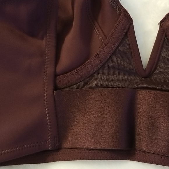 Free People Brianna Longline Underwire Neo Maroon Bra - Picture 14 of 16